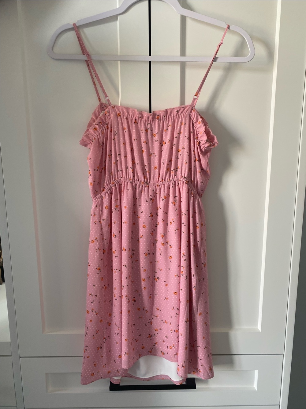 Aritzia Pink Floral Smocked Mini Dress - Picture 4 of 4